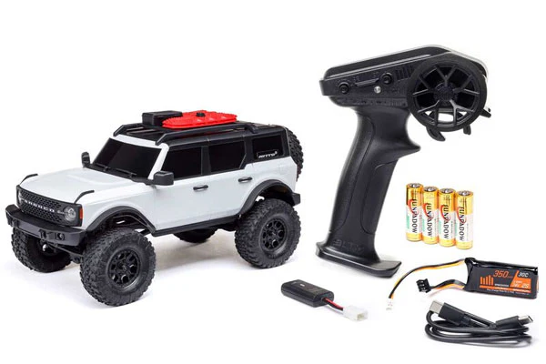 SCX24 FORD BRONCO 4X4 BRUSHED + BATTERIA E CARICABATTERIA - RTR SCALER 1:24 - BIANCO - Image 8