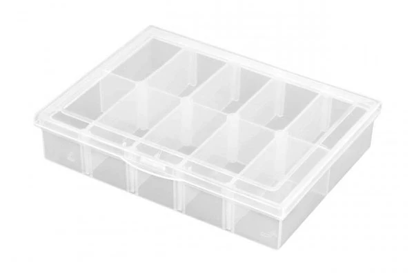 CASSETTA MINUTERIA 10 SCOMPARTI VARIABILI - 134 x 100 x 29 mm
