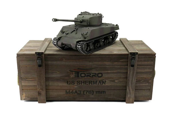 PRO-EDITION M4A3 SHERMAN 76MM MIMETICO - INFRAROSSI 1:16 - FUMO CANNONE - Image 3