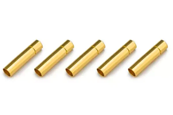 CONNETTORE PLACCATO ORO PK 3MM FEMMINA - 5 PEZZI