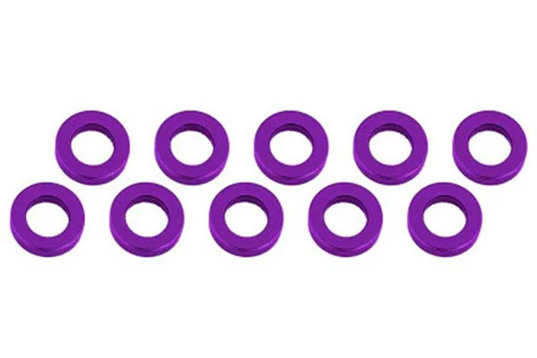 RASAMENTO M3 x 6 x 2 mm ALLUMINIO - 10 PEZZI - VIOLA