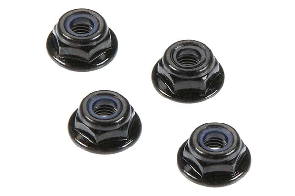 DADO DI BLOCCAGGIO FLANGIATO 4MM NERO - ARAC9810