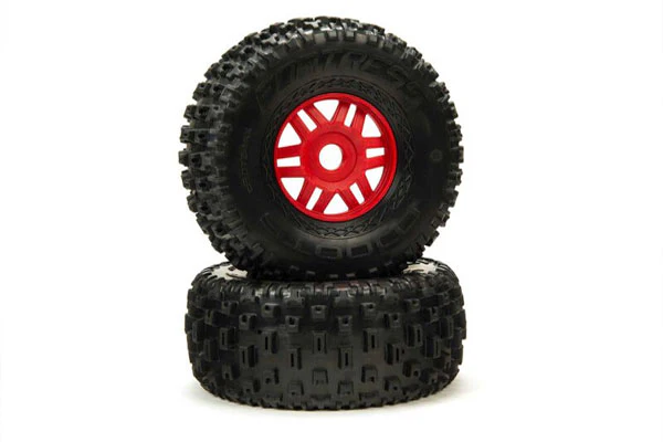 PNEUMATICI dBOOTS 1:7 FORTRESS FRONT/REAR INCOLLATI SU CERCHI ROSSI - ARA550065