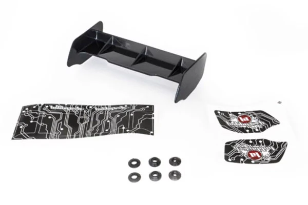 ALETTONE PER BUGGY 1:10 CON ADESIVI - HTR-2010001 - NERO