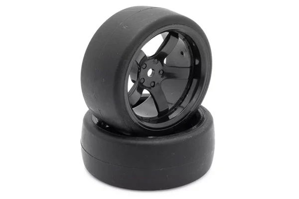 PNEUMATICI INCOLLATI SU CERCHIO NERO DA DRIFT 6MM - HTR-T306