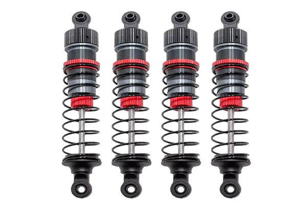 SET 4 AMMORTIZZATORI 1:12 85MM + KIT 3 MOLLE (H/M/S) - HTR-572085
