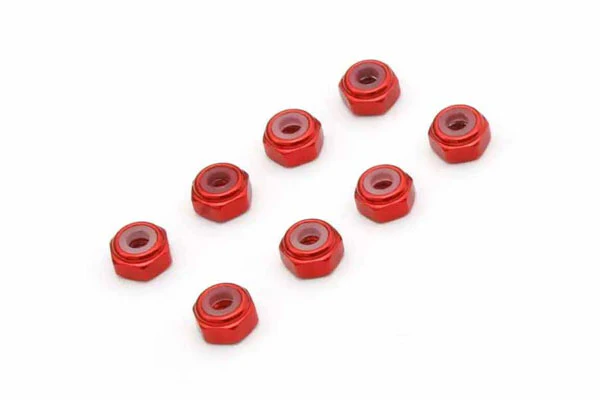 DADI RUOTA AUTOBLOCCANTI M2 ALLUMINIO - ROSSO - MZW128R