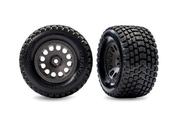 GOMME GRAVIX ANTERIORI INCOLLATE SU CERCHI GRIGIO ANTRACITE - 10772-GRAY