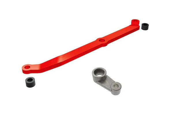 RINVIO STERZO IN ALLUMINIO 6061-T6 ANODIZZATO + SQUADRETTA - 9748-RED