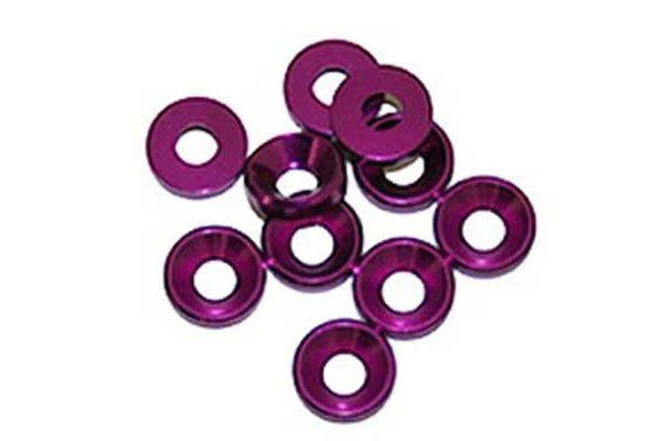 RONDELLA CONICA M3 ALLUMINIO - 10 PEZZI - VIOLA