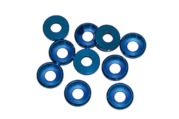 RONDELLA CONICA M4 ALLUMINIO - 10 PEZZI - BLU