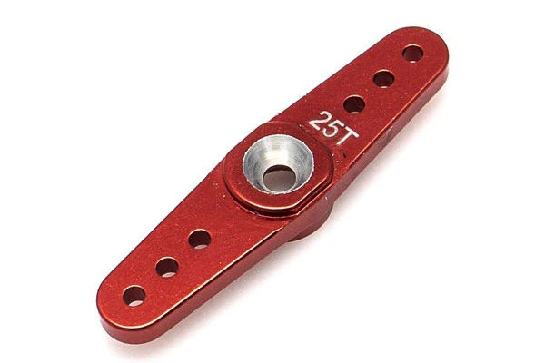 SQUADRETTA ALLUMINIO DOPPIO BRACCIO 25 DENTI - ROSSO