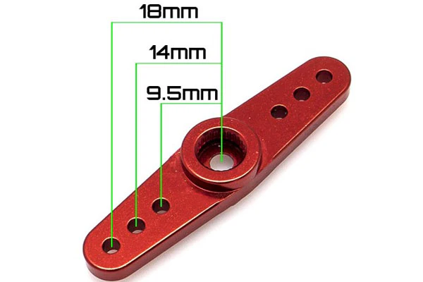 SQUADRETTA ALLUMINIO DOPPIO BRACCIO 25 DENTI - ROSSO - Image 2