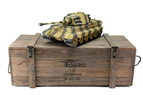PRO-EDITION KING TIGER - MIMETICO - INFRAROSSI 1:16 - FUMO CANNONE - Image 4