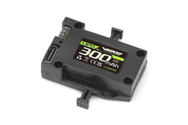 BATTERIA LIPO 1S 3.7V-300 MAH 20C PER MINI SC VEKO - VK6002
